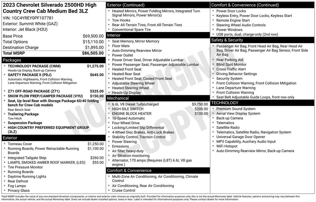 Certified 2023 Chevrolet Silverado 2500 High Country w/ Technology Package image 41