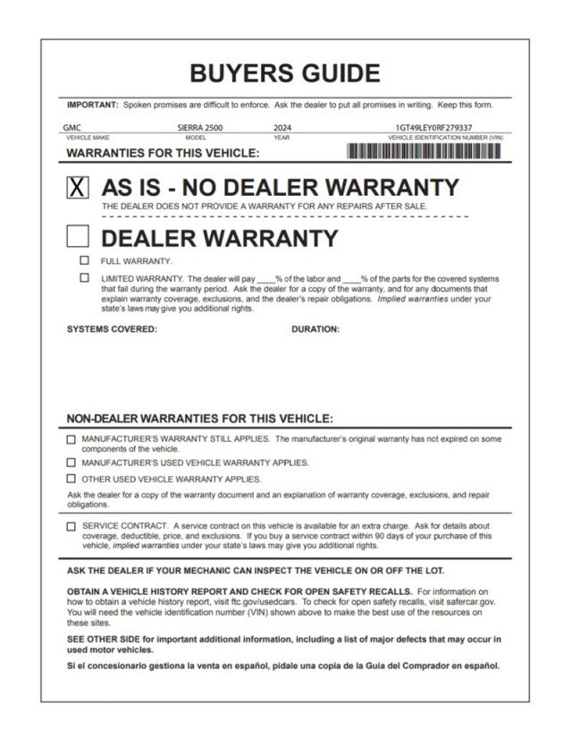 Used 2024 GMC Sierra 2500 Pro w/ Convenience Package image 28