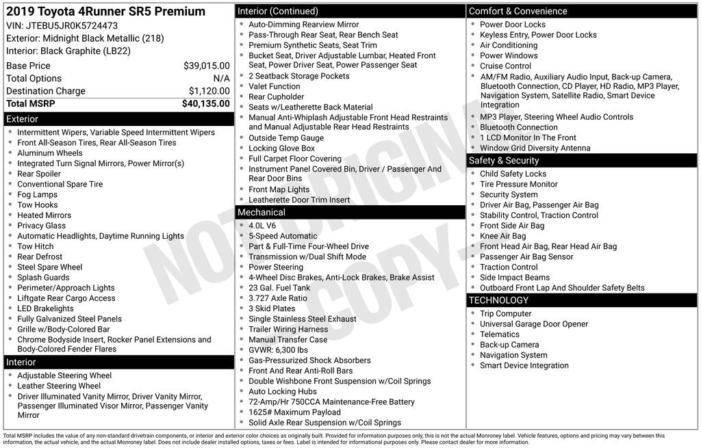 Used 2019 Toyota 4Runner SR5 Premium image 3