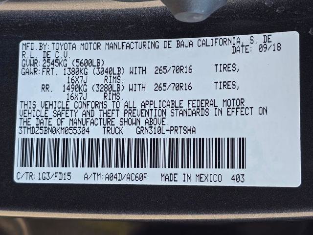 Used 2019 Toyota Tacoma TRD Off-Road AWD/4WD image 33