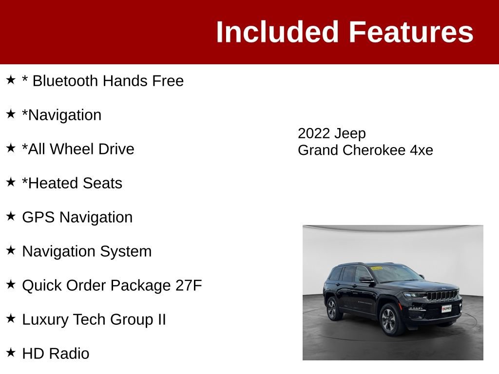 Used 2022 Jeep Grand Cherokee Limited 4xe w/ Luxury Tech Group II AWD/4WD image 3
