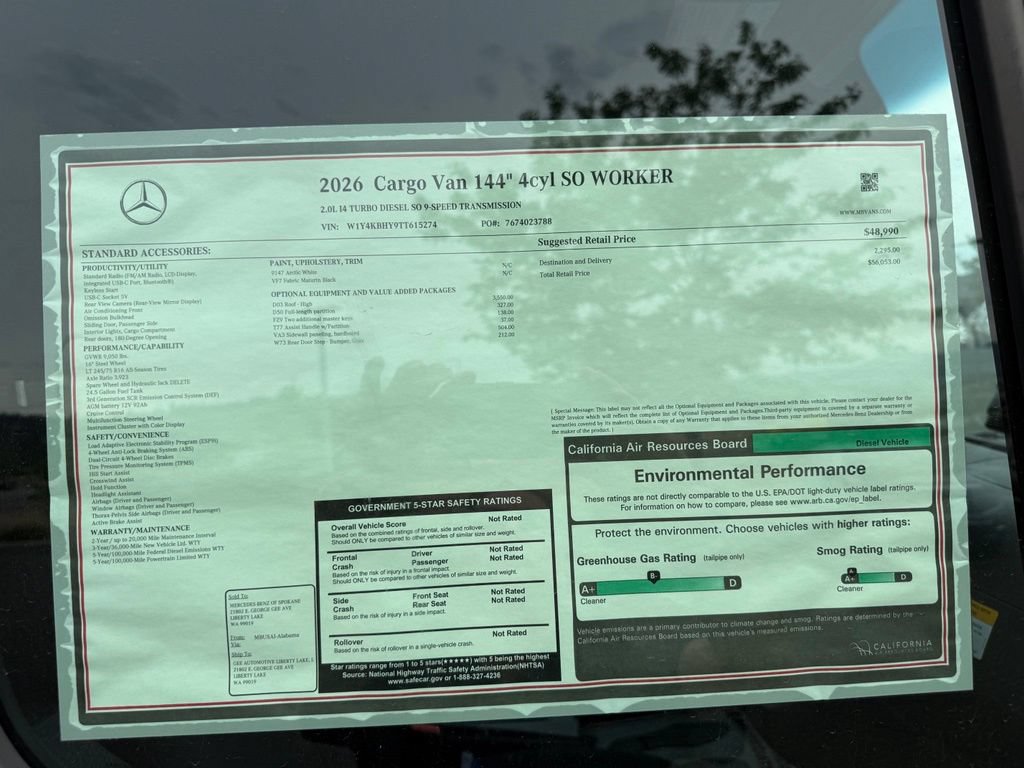 New 2026 Mercedes-Benz Sprinter 2500 image 13