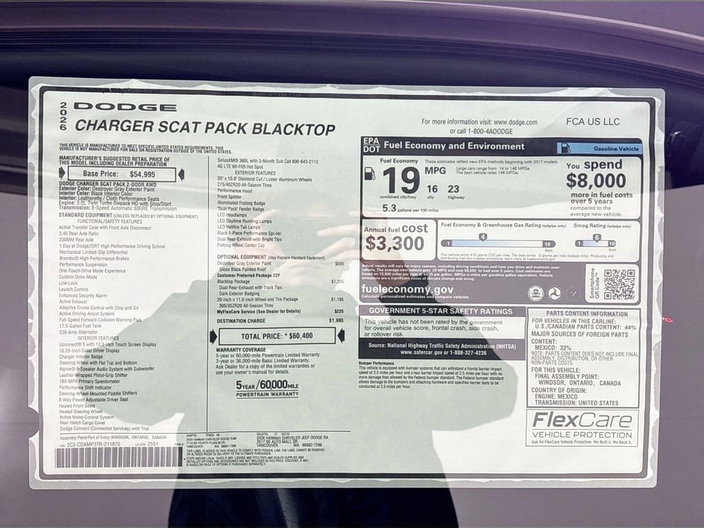 New 2026 Dodge Charger Scat Pack w/ Blacktop Package image 22