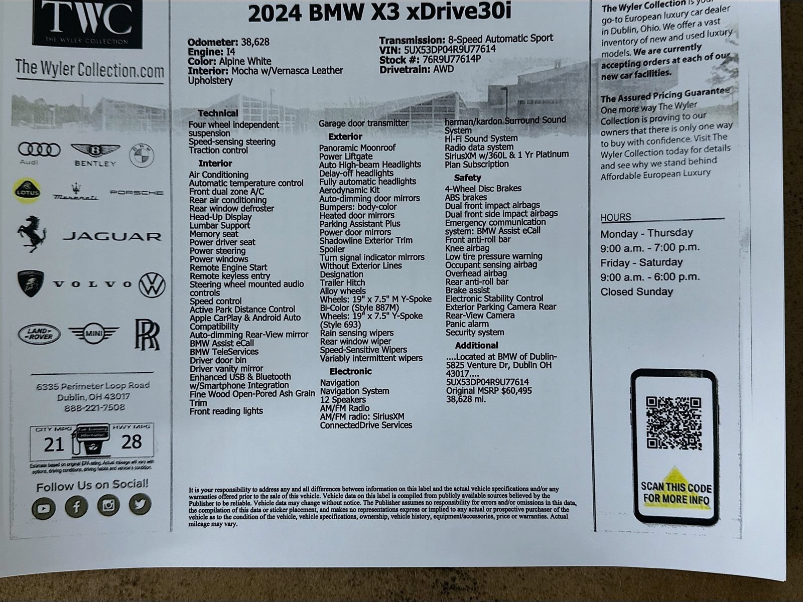 Used 2024 BMW X3 xDrive30i w/ Premium Package AWD/4WD image 47