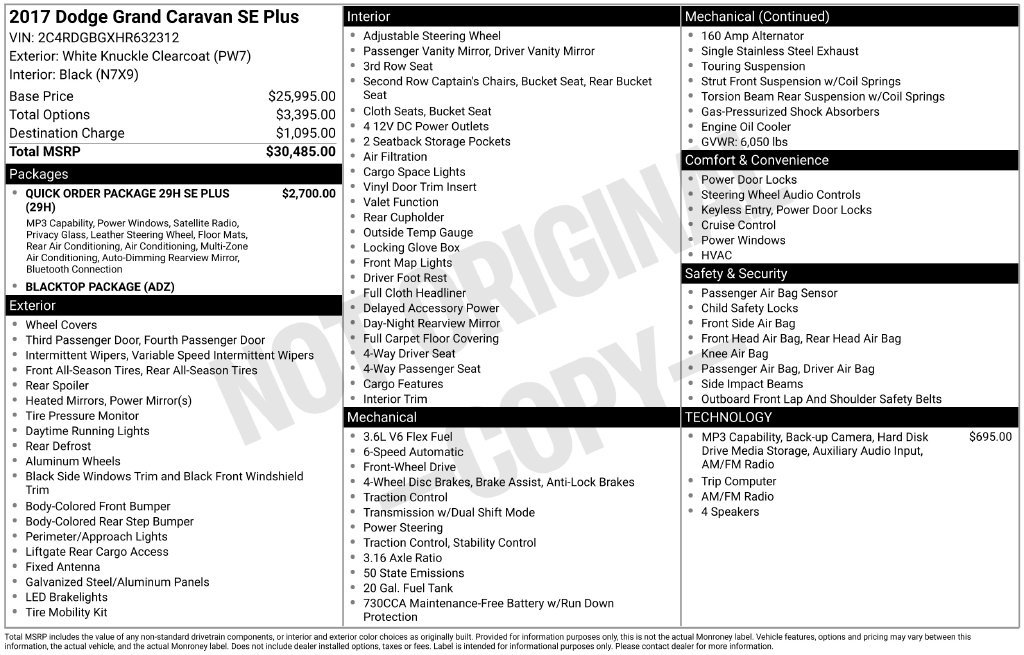 Used 2017 Dodge Grand Caravan SE FWD image 8