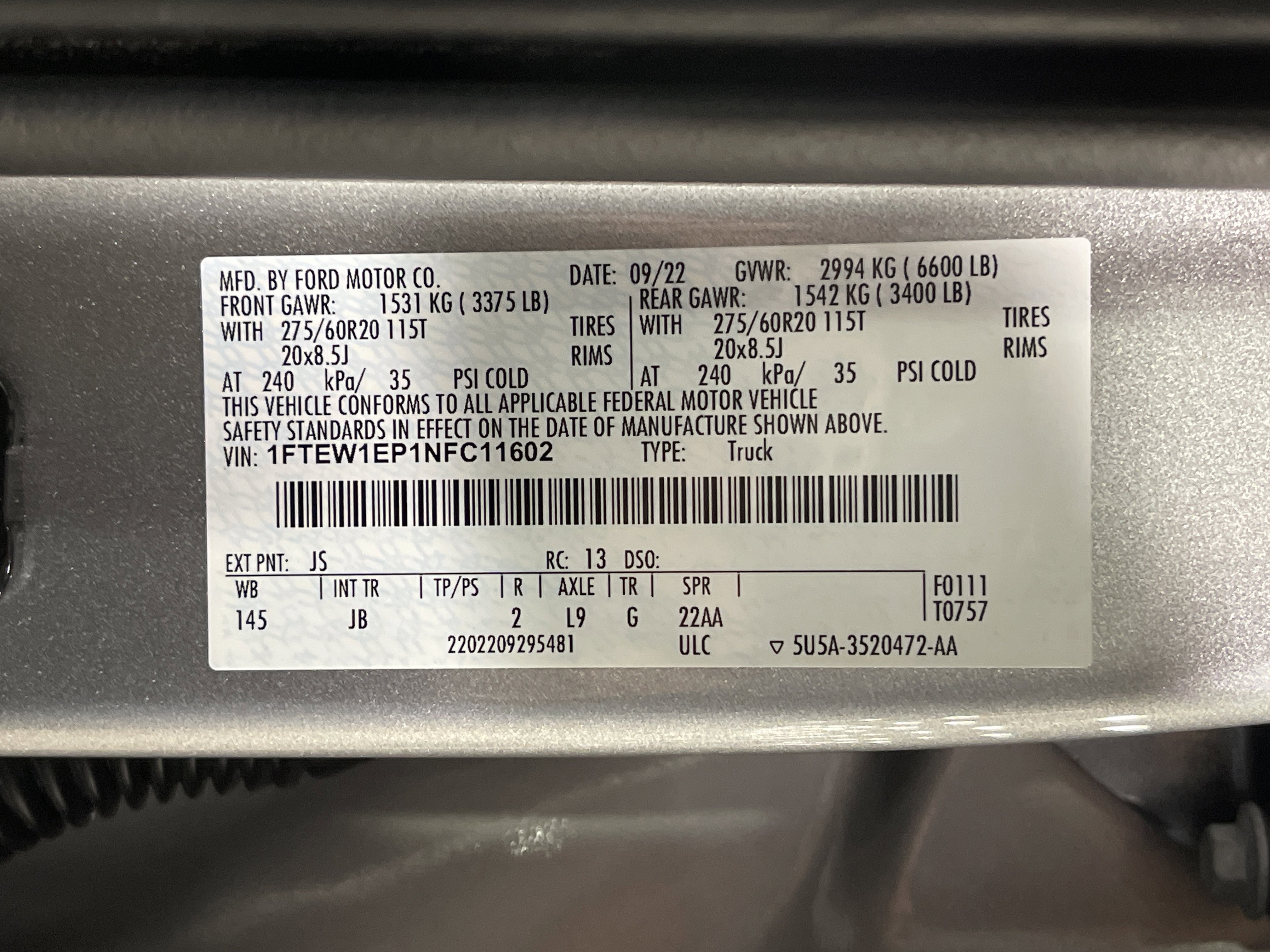 Used 2022 Ford F150 XL w/ STX Appearance Package image 28