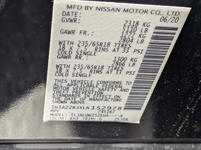 Used 2020 Nissan Murano SV w/ Cargo Package FWD image 24