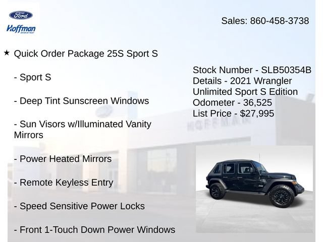 Used 2021 Jeep Wrangler Unlimited Sport AWD/4WD image 5