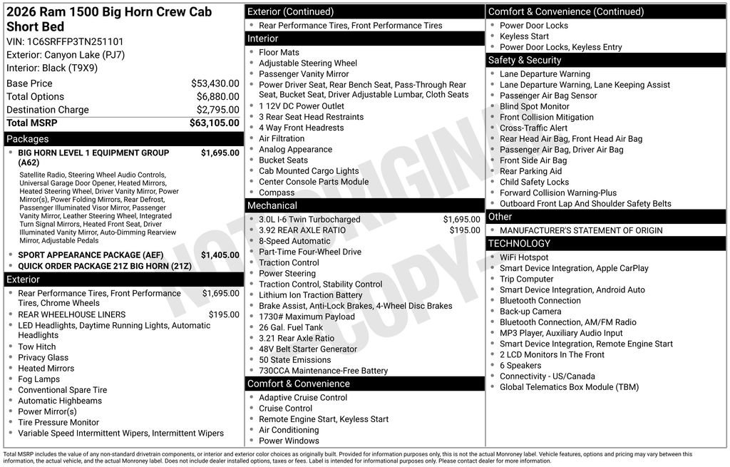 Used 2026 RAM 1500 Big Horn AWD/4WD image 12