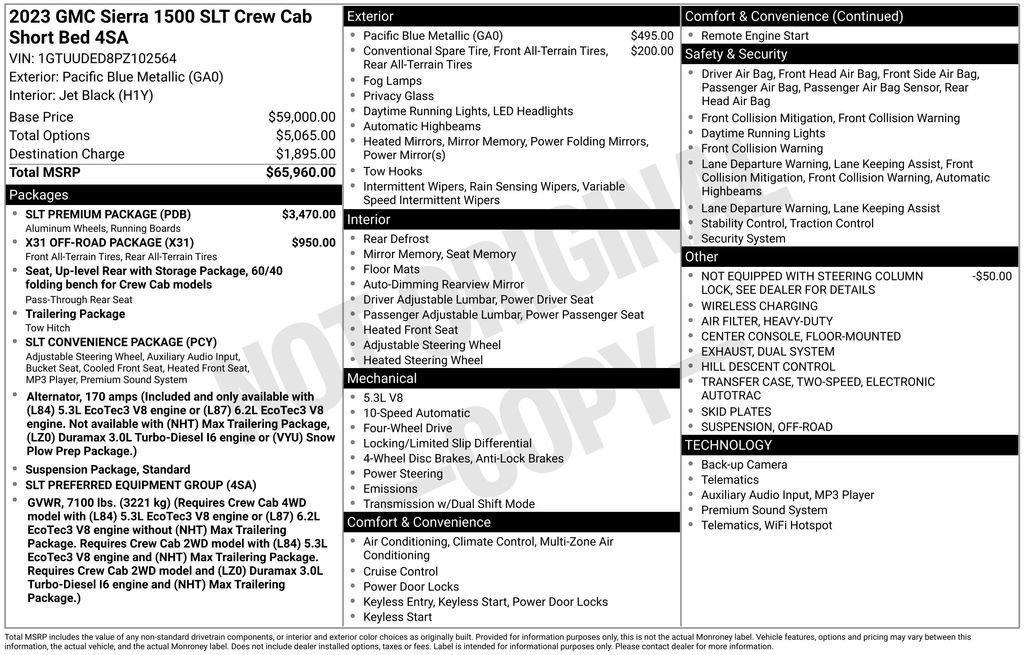 Used 2023 GMC Sierra 1500 SLT w/ SLT Premium Package image 50