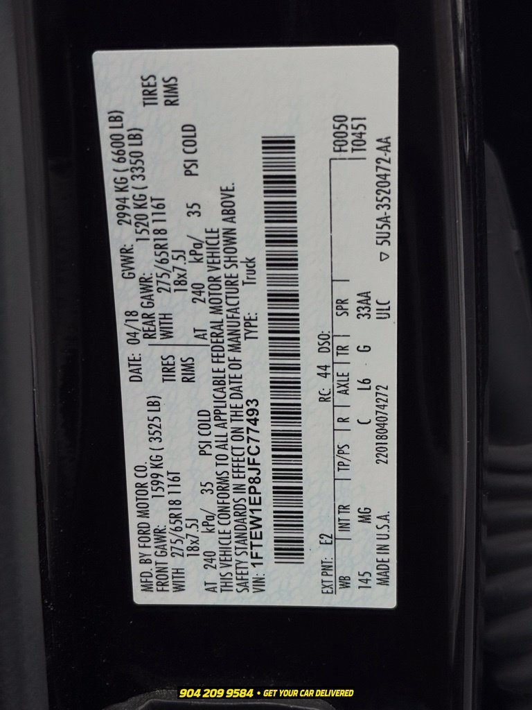 Used 2018 Ford F150 XLT w/ Equipment Group 302A Luxury AWD/4WD image 14