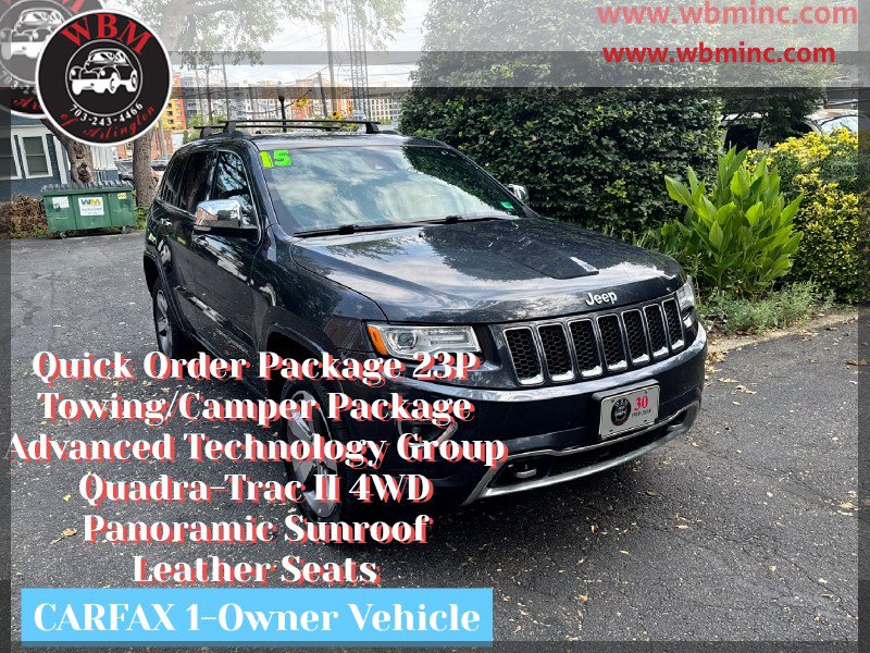 Used 2015 Jeep Grand Cherokee Overland w/ Advanced Technology Group AWD/4WD image 1