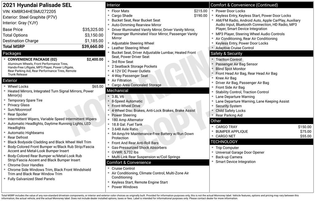 Used 2021 Hyundai Palisade SEL w/ Convenience Package image 7