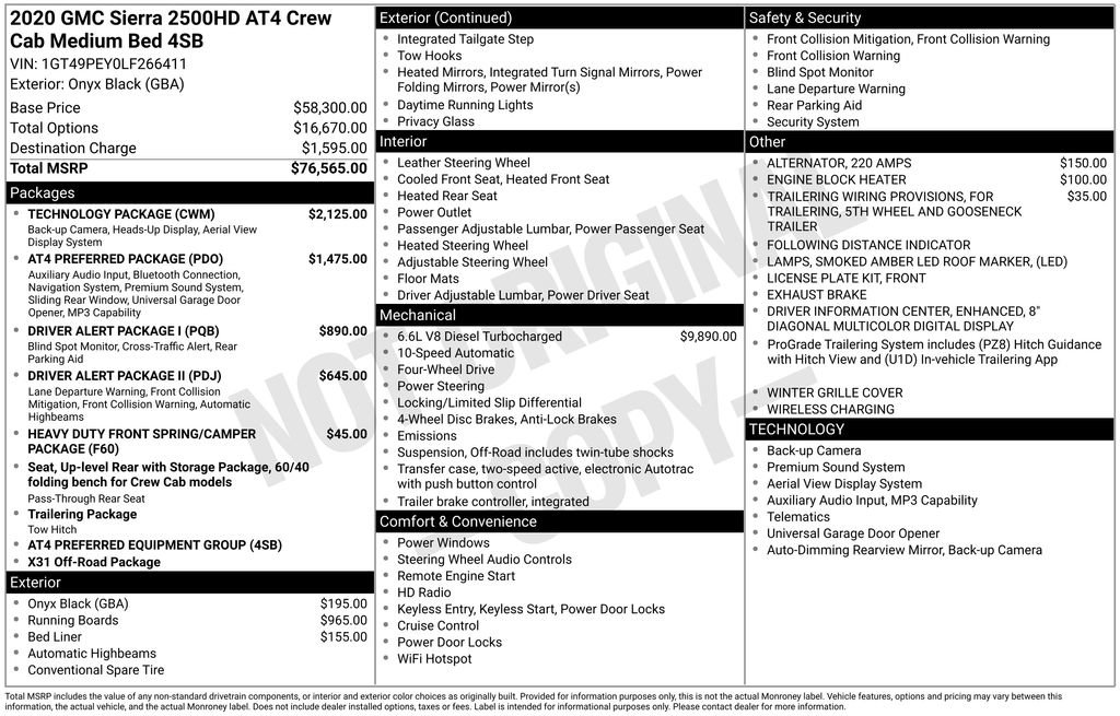 Used 2020 GMC Sierra 2500 AT4 w/ Technology Package image 40