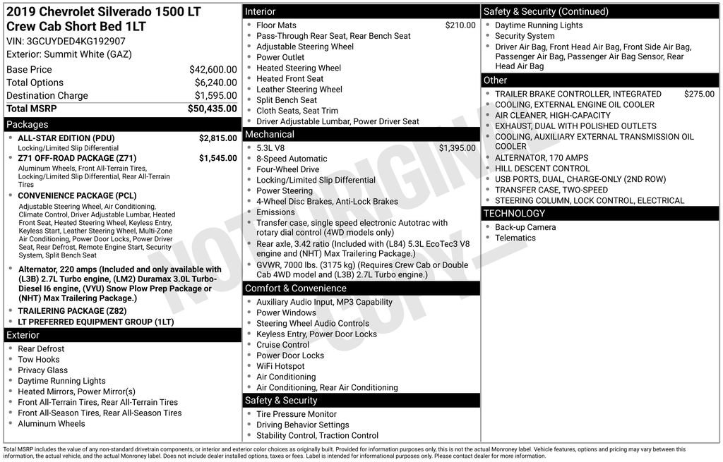 Used 2019 Chevrolet Silverado 1500 LT w/ All-Star Edition image 8