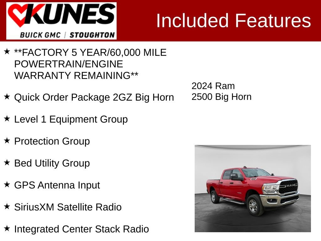 Used 2024 RAM 2500 Big Horn w/ Bed Utility Group AWD/4WD image 3