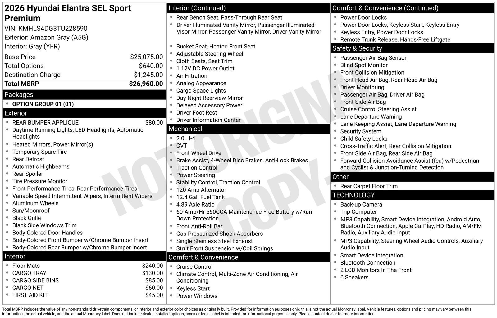 New 2026 Hyundai Elantra SEL Sport Premium FWD image 20