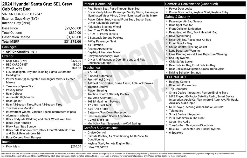 Used 2024 Hyundai Santa Cruz SEL FWD image 28