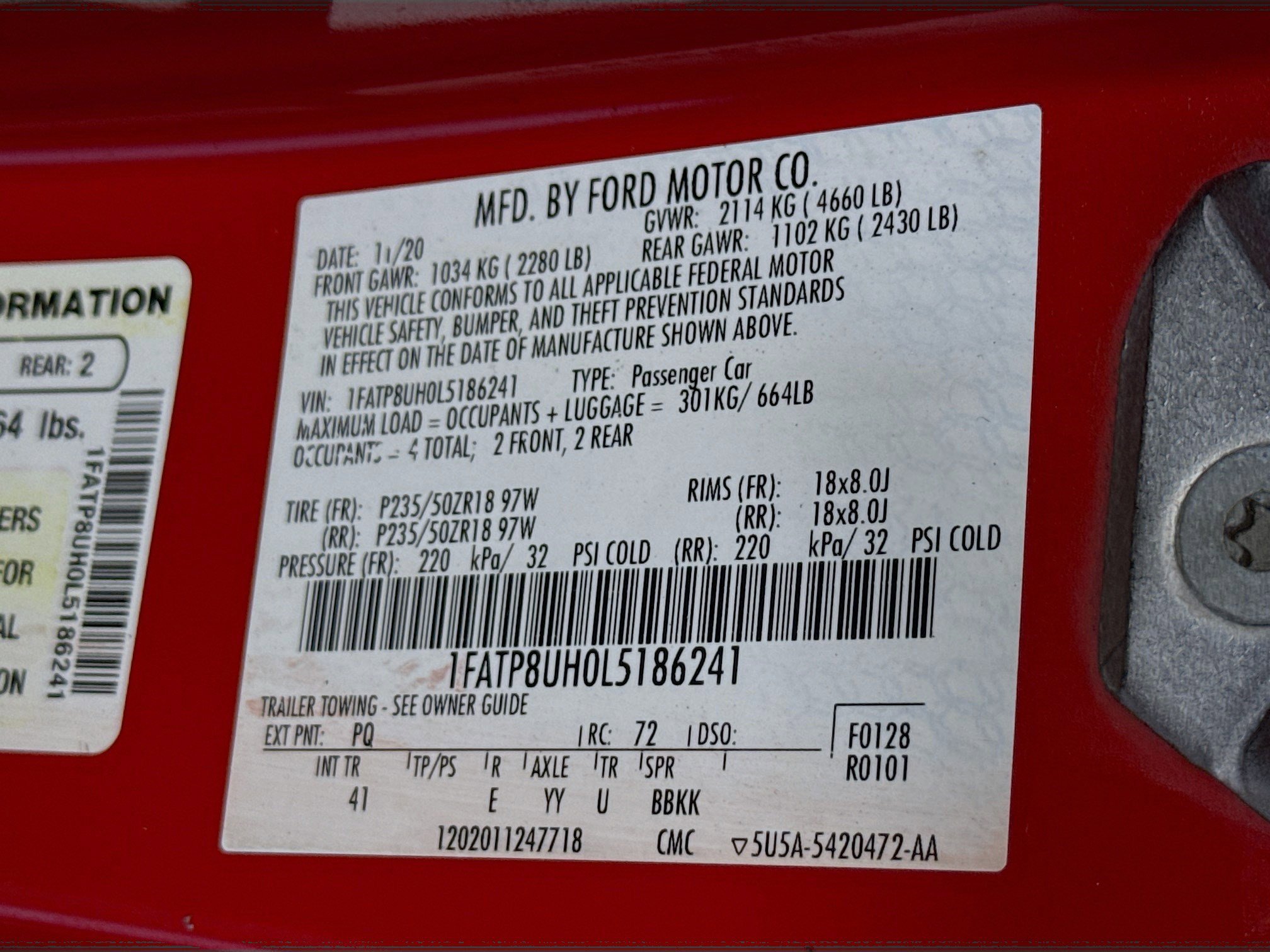 Used 2020 Ford Mustang Premium RWD image 38