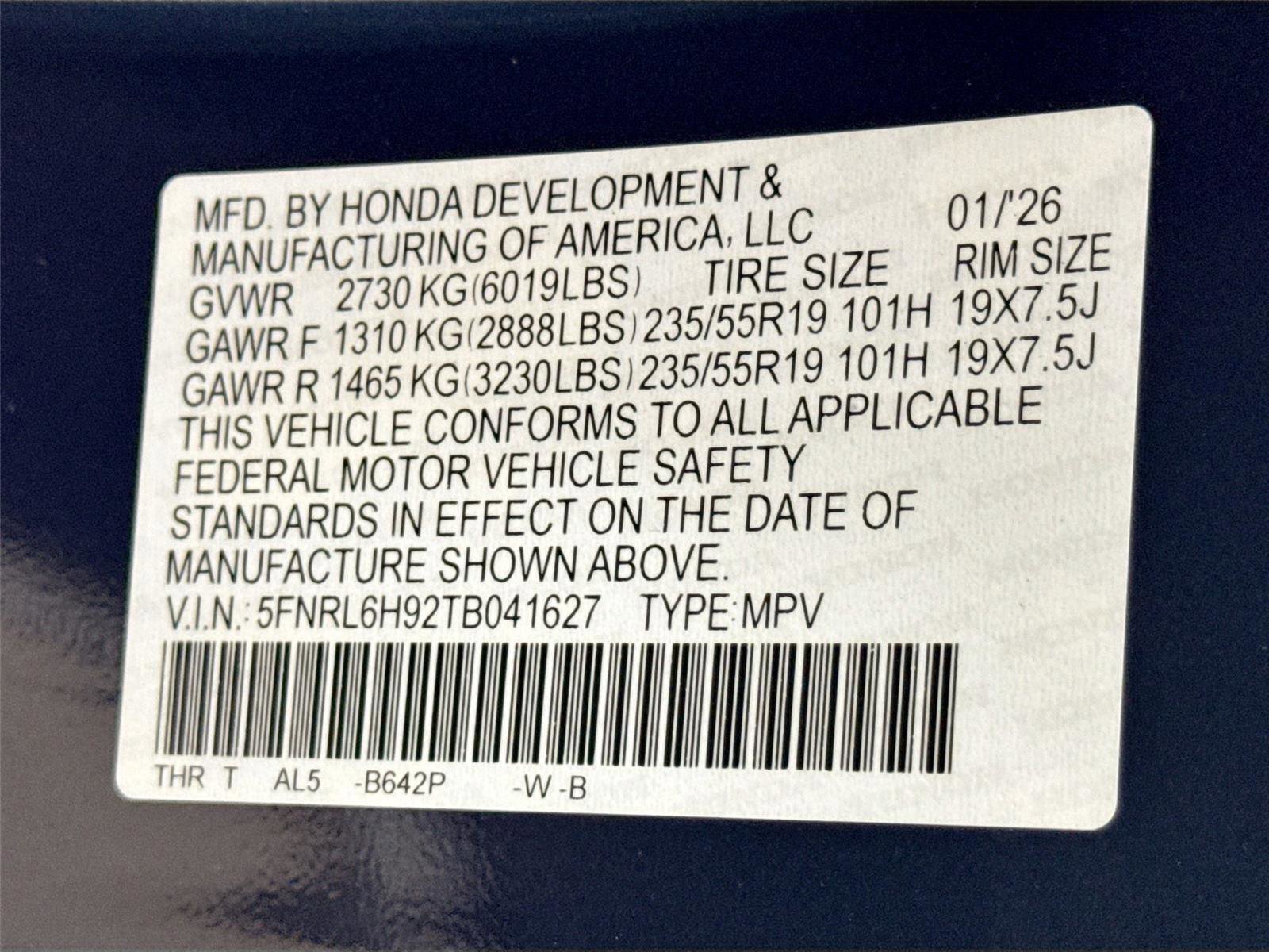 New 2026 Honda Odyssey Elite image 46