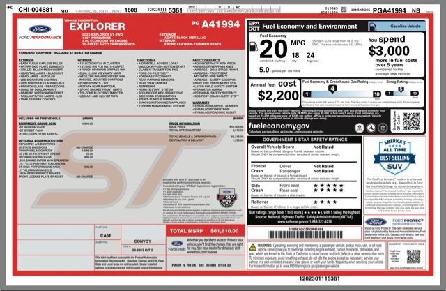 Used 2023 Ford Explorer ST w/ Equipment Group 401A image 31