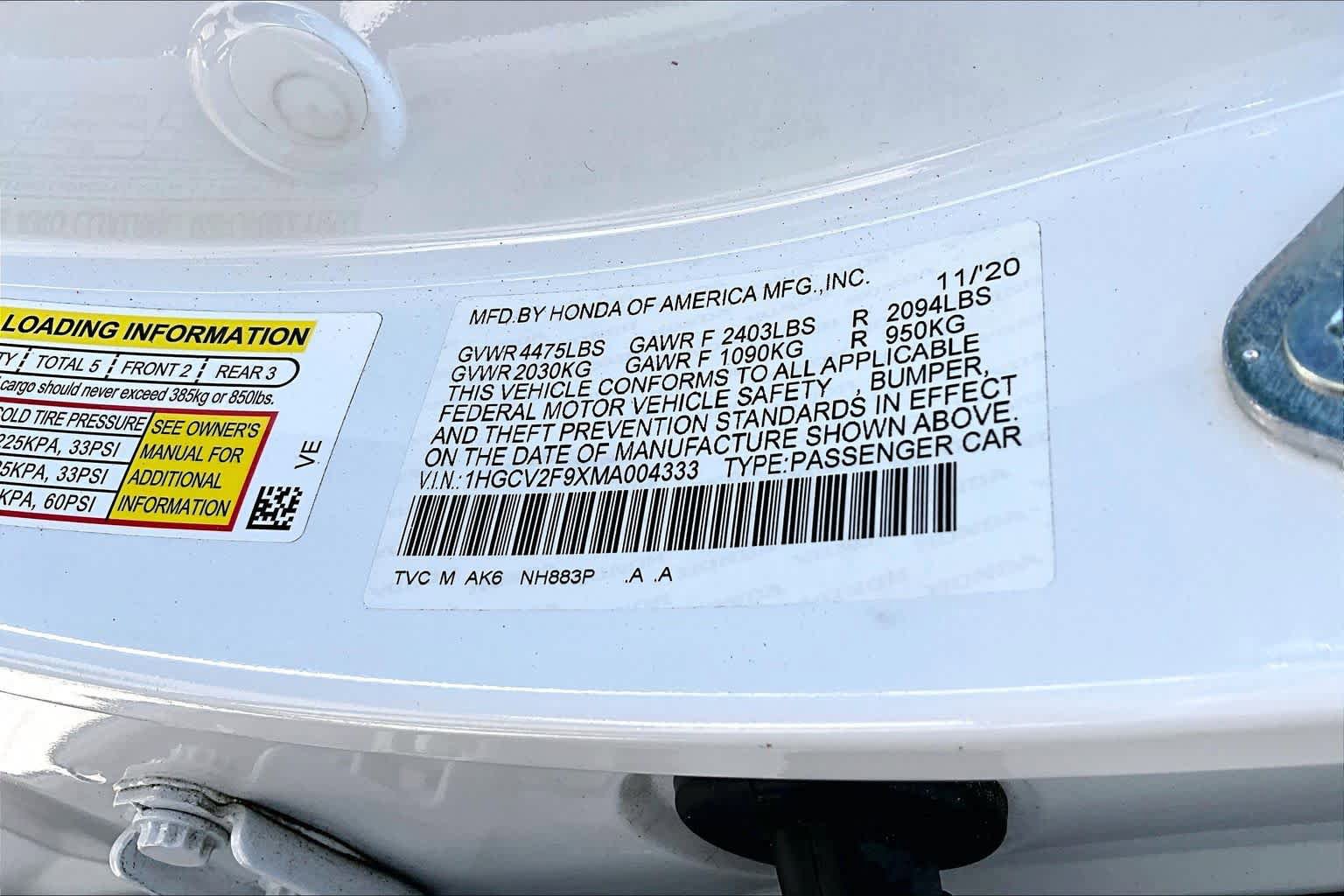 Used 2021 Honda Accord Touring image 35