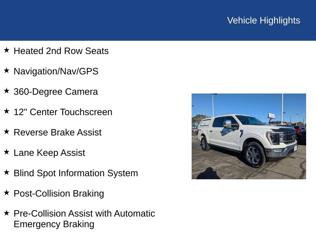 Certified 2022 Ford F150 Lariat w/ Equipment Group 502A High image 34