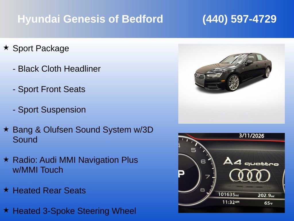 Used 2017 Audi A4 2.0T Premium Plus w/ Premium Plus Package image 27