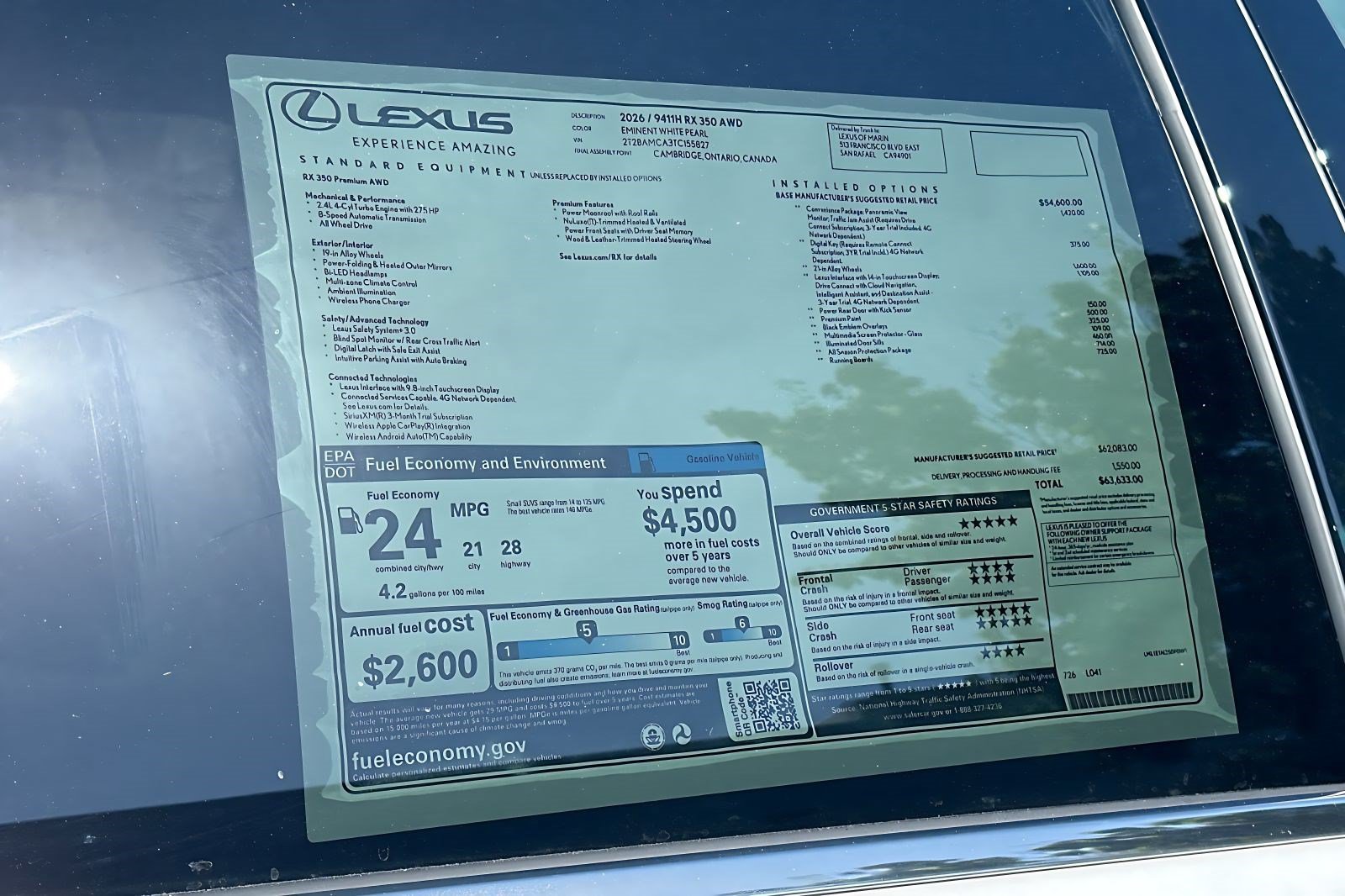 New 2026 Lexus RX 350 AWD image 34