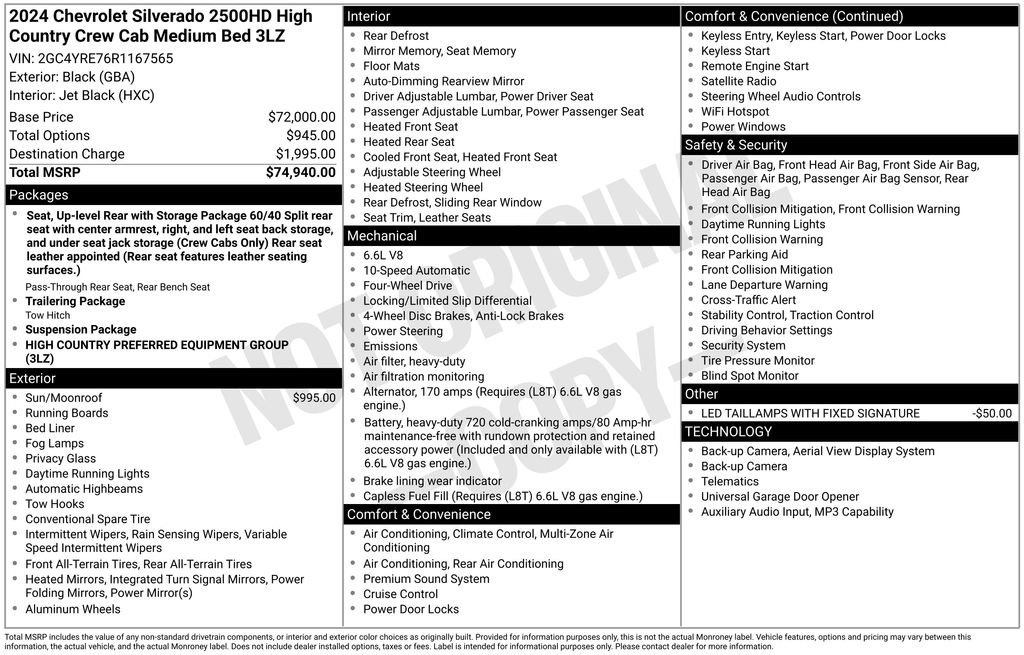 Used 2024 Chevrolet Silverado 2500 High Country image 65