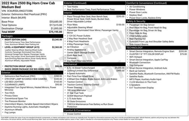 Used 2022 RAM 2500 Big Horn w/ Night Edition AWD/4WD image 69