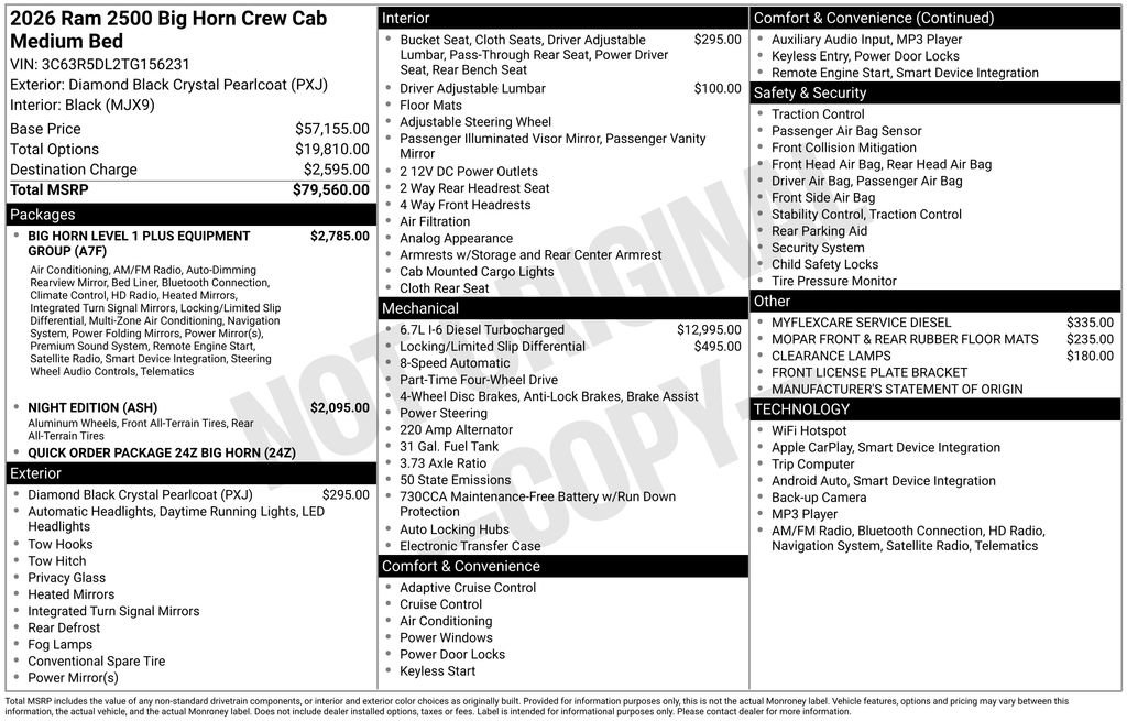 New 2026 RAM 2500 Big Horn AWD/4WD image 6