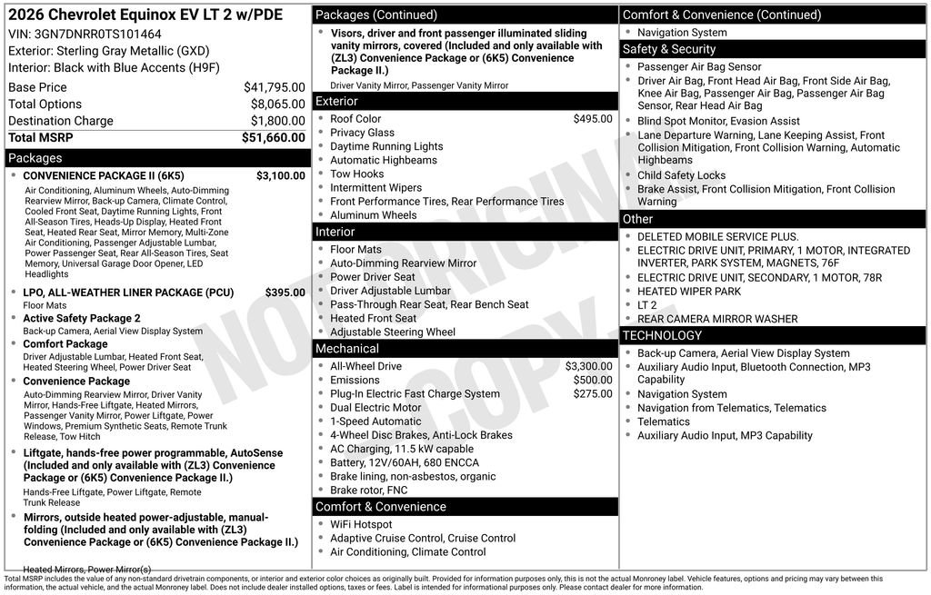 New 2026 Chevrolet Equinox EV LT w/ Convenience Package II AWD/4WD image 36