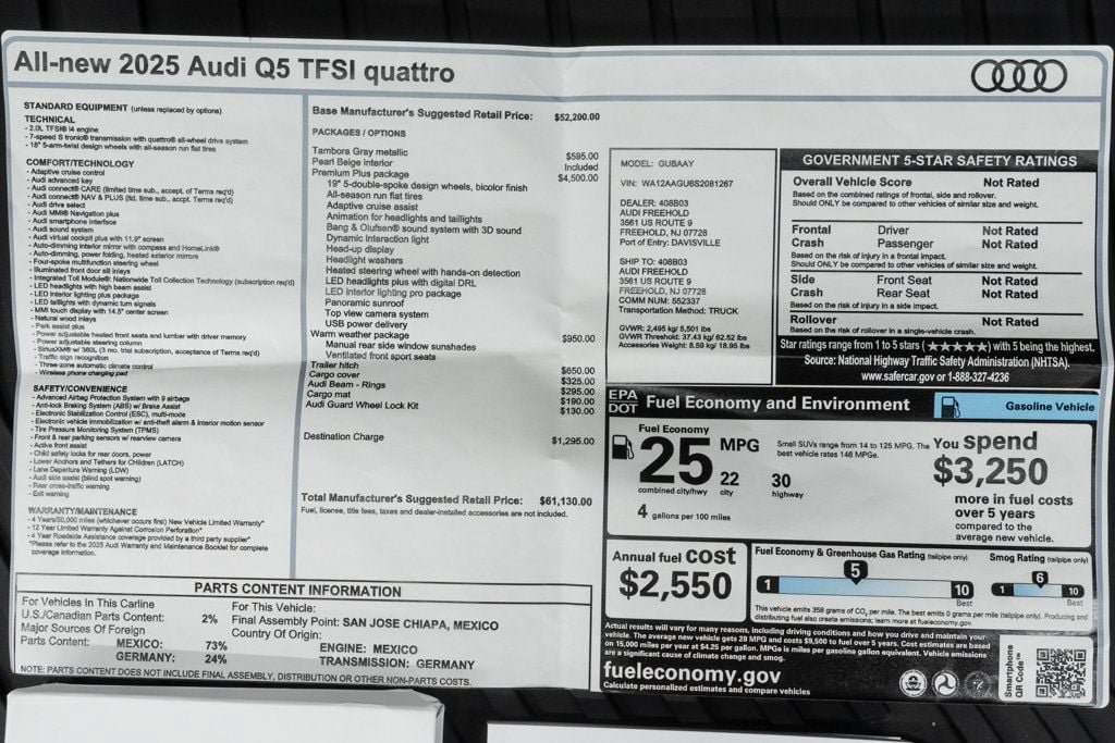 Used 2025 Audi Q5 Premium Plus AWD/4WD image 56
