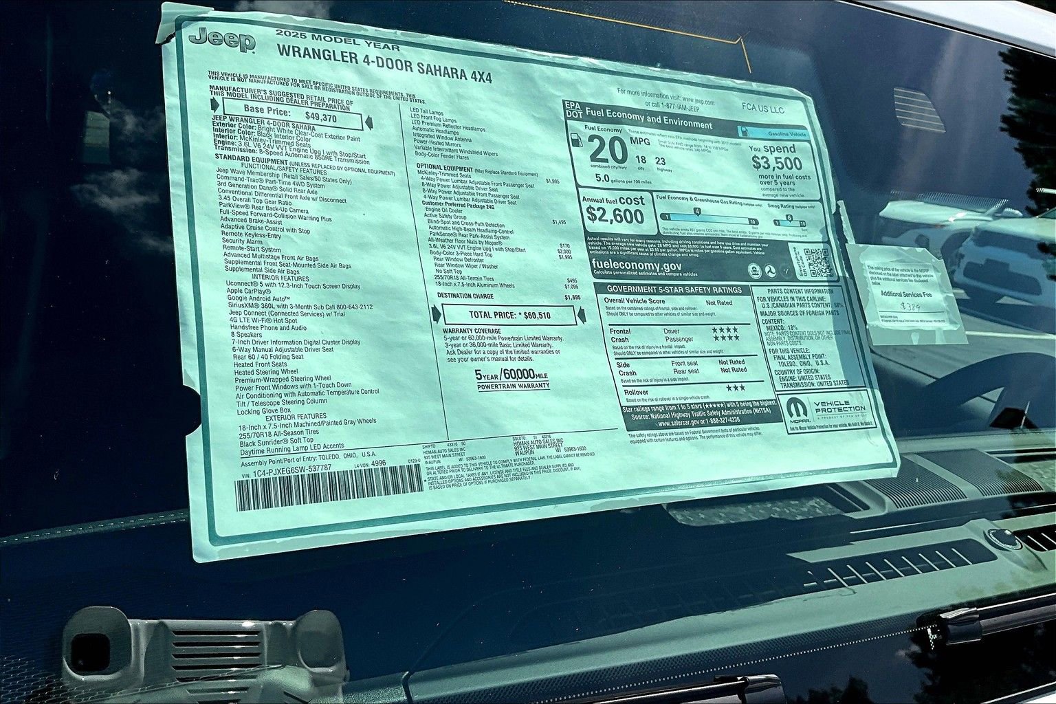 New 2025 Jeep Wrangler Sahara w/ Safety Group image 12