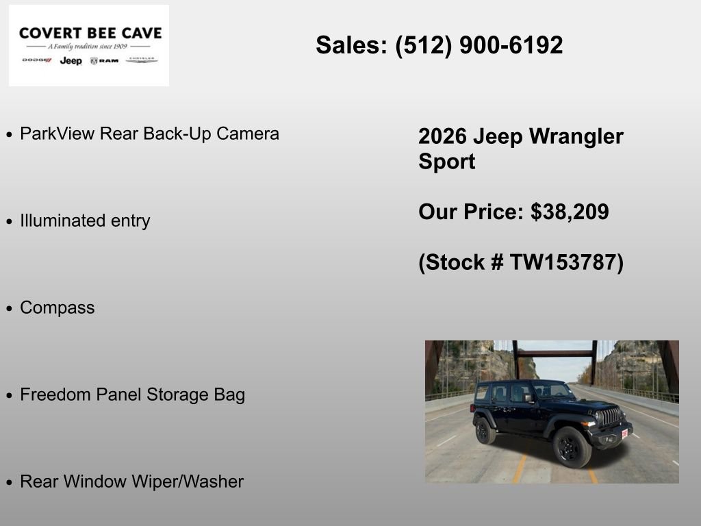 New 2026 Jeep Wrangler Unlimited Sport AWD/4WD image 12