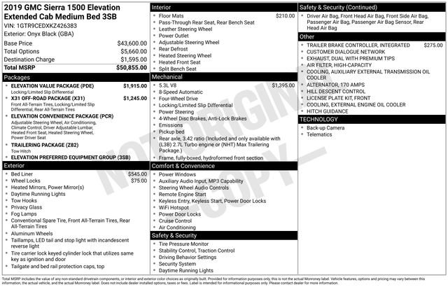 Used 2019 GMC Sierra 1500 Elevation w/ Elevation Value Package AWD/4WD image 5