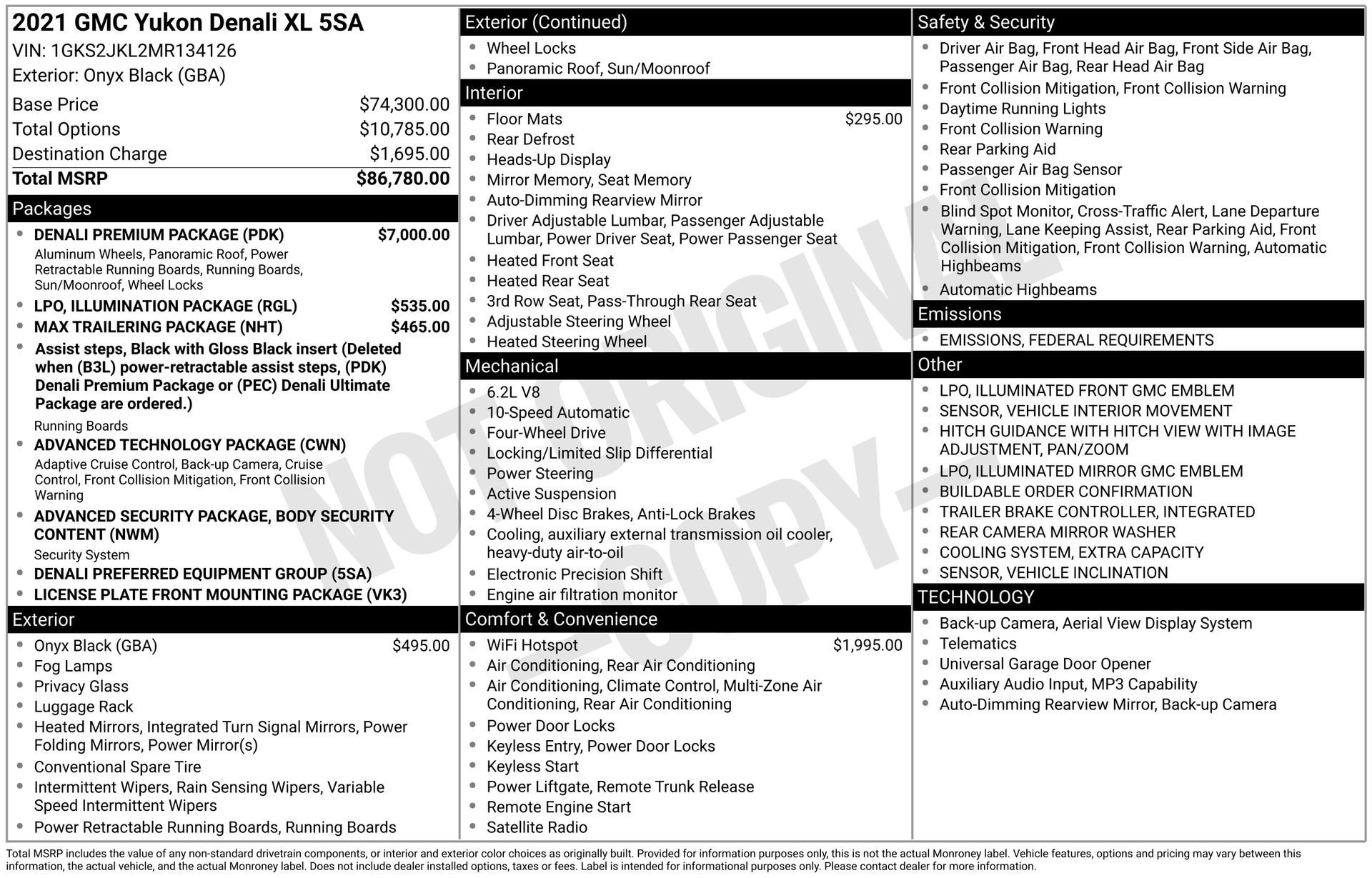 Used 2021 GMC Yukon XL Denali w/ Denali Premium Package image 3