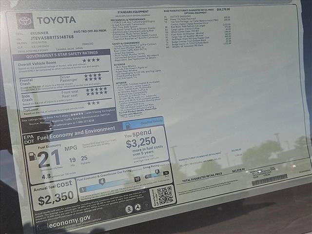 New 2026 Toyota 4Runner TRD Off-Road Premium AWD/4WD image 17