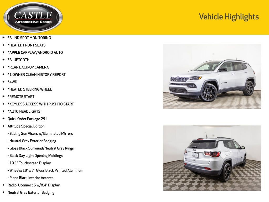 Used 2025 Jeep Compass Latitude w/ Altitude Special Edition image 3