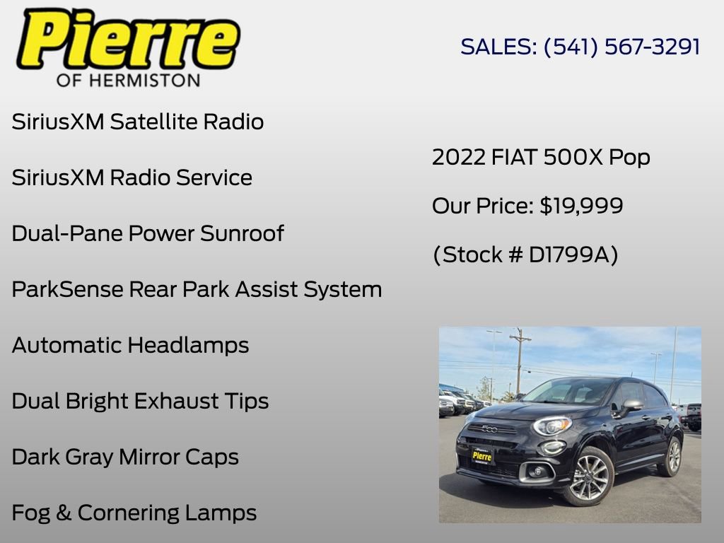 Used 2022 FIAT 500X Pop w/ Sport Appearance Package image 24