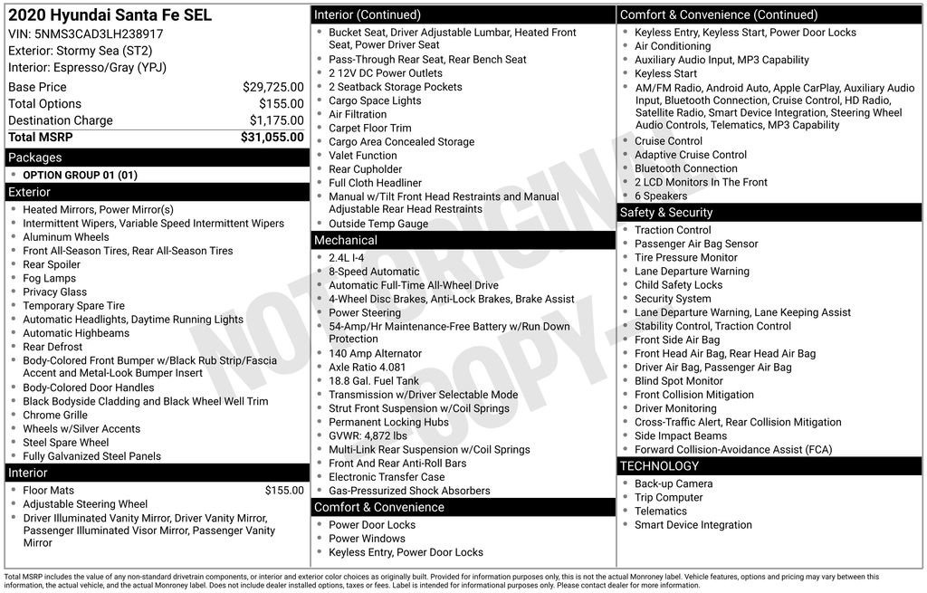 Used 2020 Hyundai Santa Fe SEL image 17