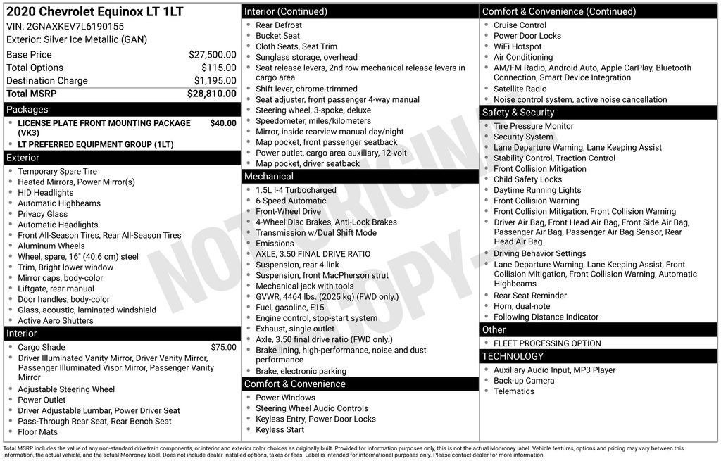 Used 2020 Chevrolet Equinox LT image 4