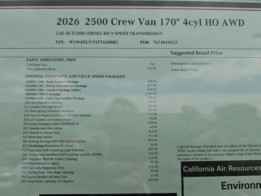 New 2026 Mercedes-Benz Sprinter 2500 image 12