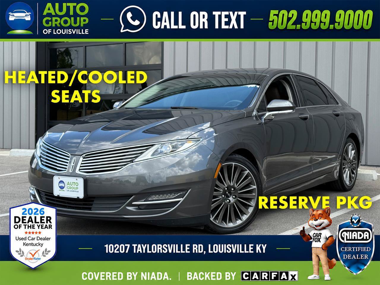 Used 2016 Lincoln MKZ Reserve w/ Equipment Group 300A Reserve