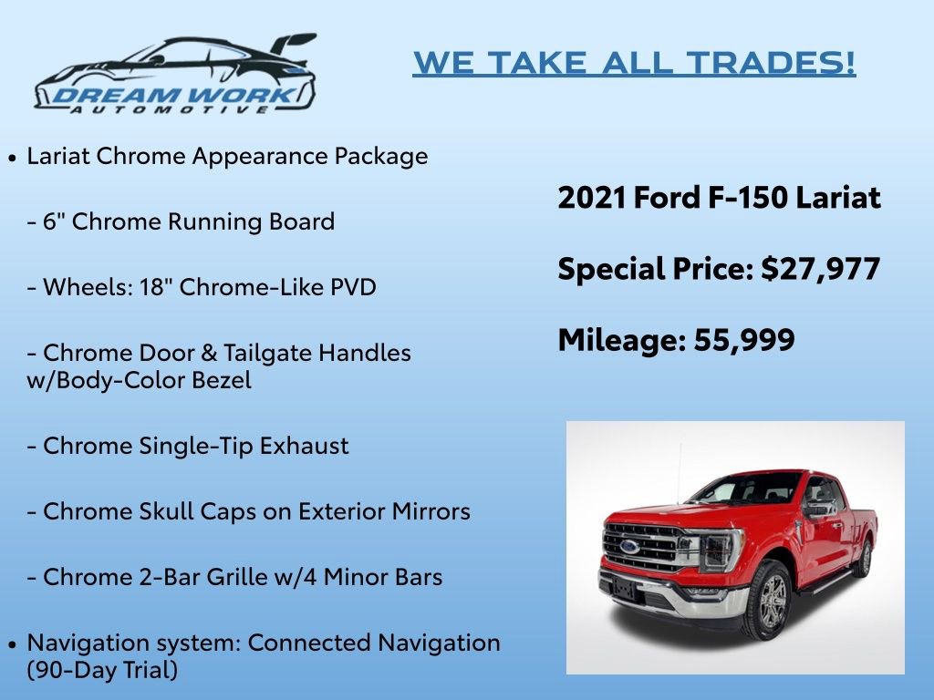 Used 2021 Ford F150 Lariat w/ Equipment Group 502A High image 2