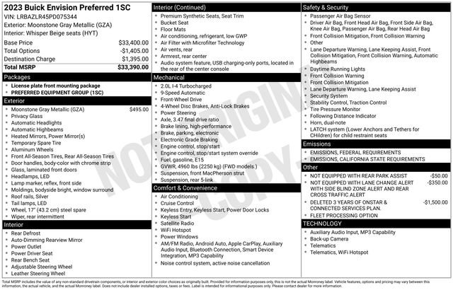 Certified 2023 Buick Envision Preferred image 7