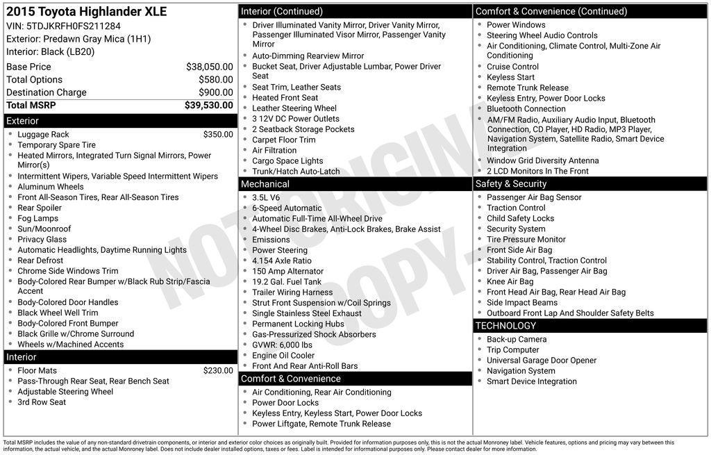 Used 2015 Toyota Highlander XLE image 29