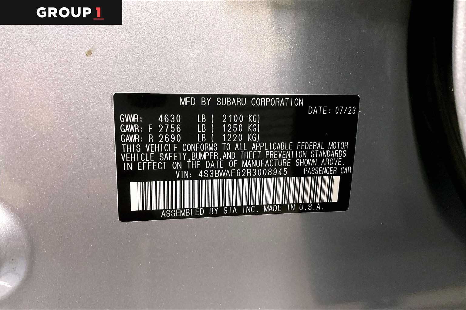 Certified 2024 Subaru Legacy Premium AWD/4WD image 37