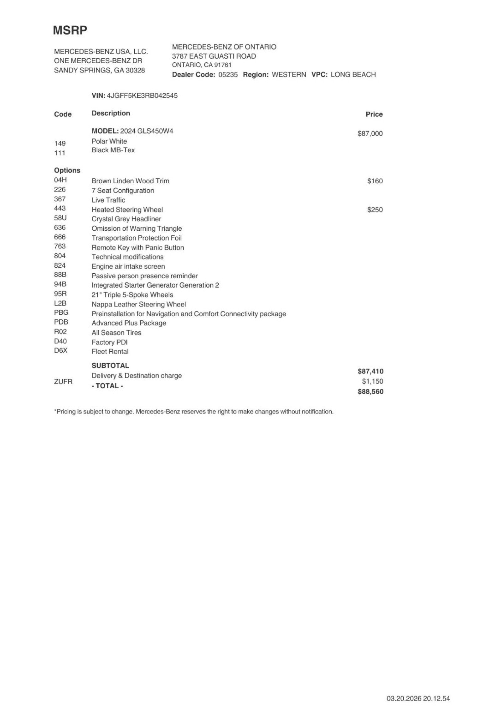 Used 2024 Mercedes-Benz GLS 450 4MATIC image 2